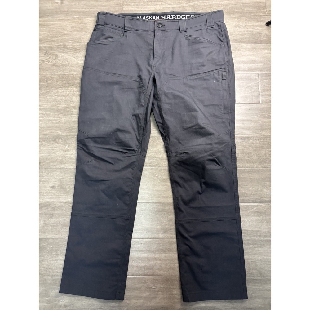 Alaskan Hardgear Pants Mens 40x32 Relaxed Fit Gray Double Knee Canvas Workwear